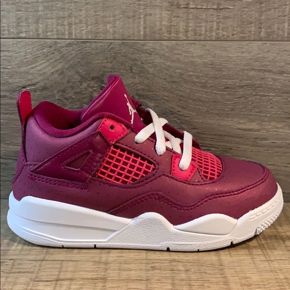 Jordan 4 Retro (TD) True Berry / Rush Pink - White - Picture 2 of 5